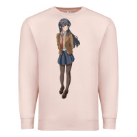 Pale Pink mai sakurajima Premium Sweatshirt - DesigneFamous