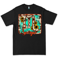 Black Scorpio turquoise cowhide Premium Tee - RanaPortraitStore