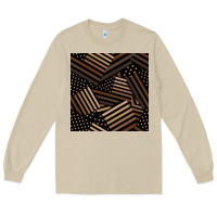 Mushroom melanin american flag seamless pattern Long Sleeve Tee - BundleAndBundleShop