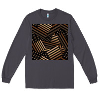 Smoke melanin american flag seamless pattern Long Sleeve Tee - BundleAndBundleShop