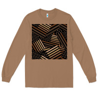 Toasted Coconut melanin american flag seamless pattern Long Sleeve Tee - BundleAndBundleShop