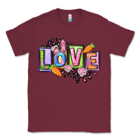 Burgundy Easter love Happy Easter Day Classic Tee - CowGirlArtShop