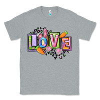 Heather Grey Easter love Happy Easter Day Classic Tee - CowGirlArtShop