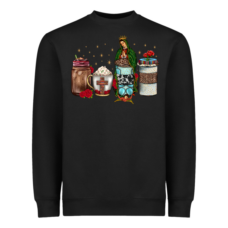 Our Lady Of Guadalupe Coffee Heavyweight Sweatshirt by JahusDesignShop | Teevron