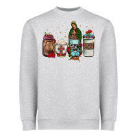 Heather Grey our lady of guadalupe coffee Heavyweight Sweatshirt - JahusDesignShop