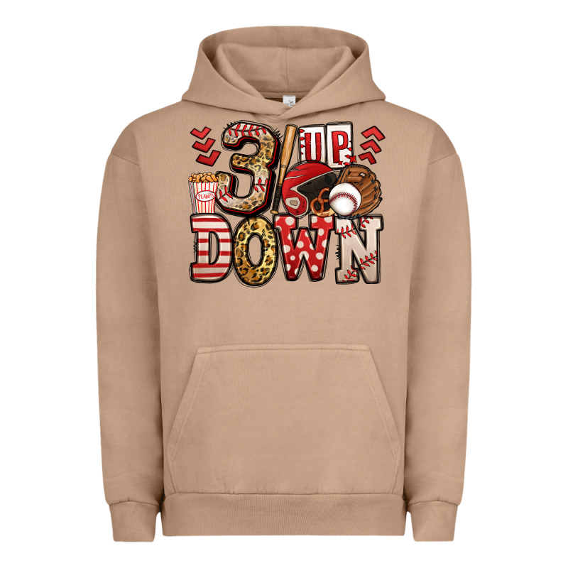 Three Up Three Down Baseball Urban Hoodie by Jasminsmagicworld | Teevron