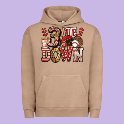 Three Up Three Down Baseball Urban Hoodie Designed By Jasminsmagicworld