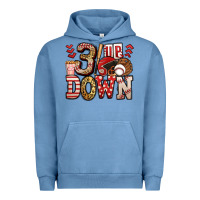 Pigment Pebble Blue three up three down baseball Urban Hoodie - Jasminsmagicworld