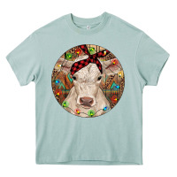 Arona Christmas Charolais Calf Baby Cow Heavy Core Tee - RanaPortraitStore