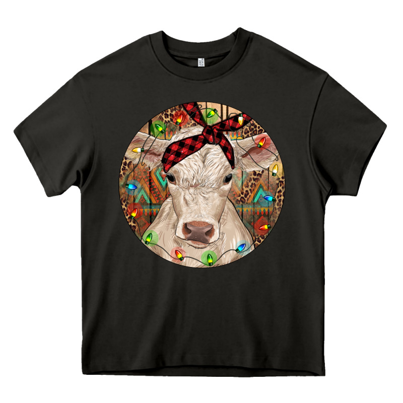 Christmas Charolais Calf Baby Cow Heavy Core Tee by RanaPortraitStore | Teevron