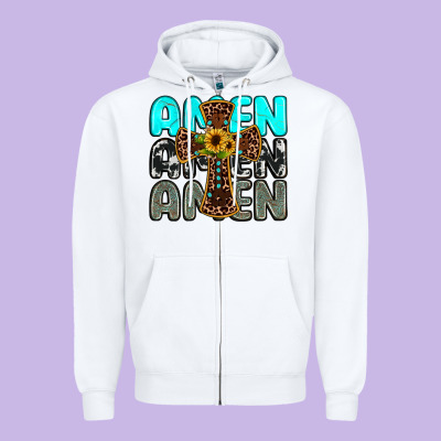 Amen Zipper Hoodie Designed By Jahusdesignshop