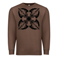 Chestnut trippy psychedelic rave sacred geometry Premium Sweatshirt - DesigneFamous