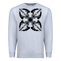 Heather Grey trippy psychedelic rave sacred geometry Premium Sweatshirt - DesigneFamous