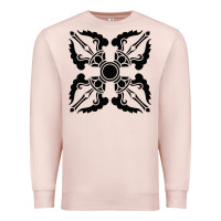 Pale Pink trippy psychedelic rave sacred geometry Premium Sweatshirt - DesigneFamous
