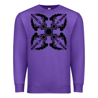 Purple trippy psychedelic rave sacred geometry Premium Sweatshirt - DesigneFamous