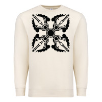 Sandshell trippy psychedelic rave sacred geometry Premium Sweatshirt - DesigneFamous