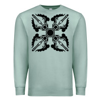 Seafoam trippy psychedelic rave sacred geometry Premium Sweatshirt - DesigneFamous
