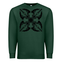 Sports Green trippy psychedelic rave sacred geometry Premium Sweatshirt - DesigneFamous