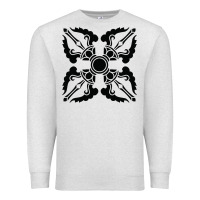 Oatmeal Heather trippy psychedelic rave sacred geometry Premium Sweatshirt - DesigneFamous