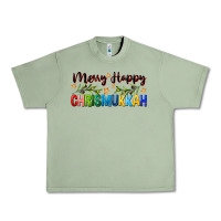 Oil Green merry happy chrismukkah with olive branch Urban Heavy Tee - FaDigitalArtStudio