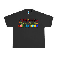 Pigment Black merry happy chrismukkah with olive branch Urban Heavy Tee - FaDigitalArtStudio