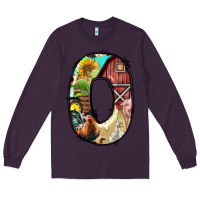 Plum farm life alphabet lowercase letters o Long Sleeve Tee - BundleAndBundleShop