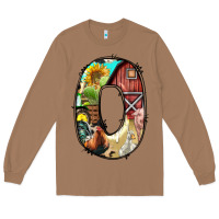Toasted Coconut farm life alphabet lowercase letters o Long Sleeve Tee - BundleAndBundleShop