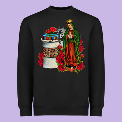 Our Lady Of Guadalupe Coffee Heavyweight Sweatshirt Designed By Jahusdesignshop