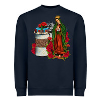 Navy our lady of guadalupe coffee Heavyweight Sweatshirt - JahusDesignShop