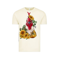 Vintage Arctic sunflower rooster with leopard Vintage Tee - RanaPortraitStore