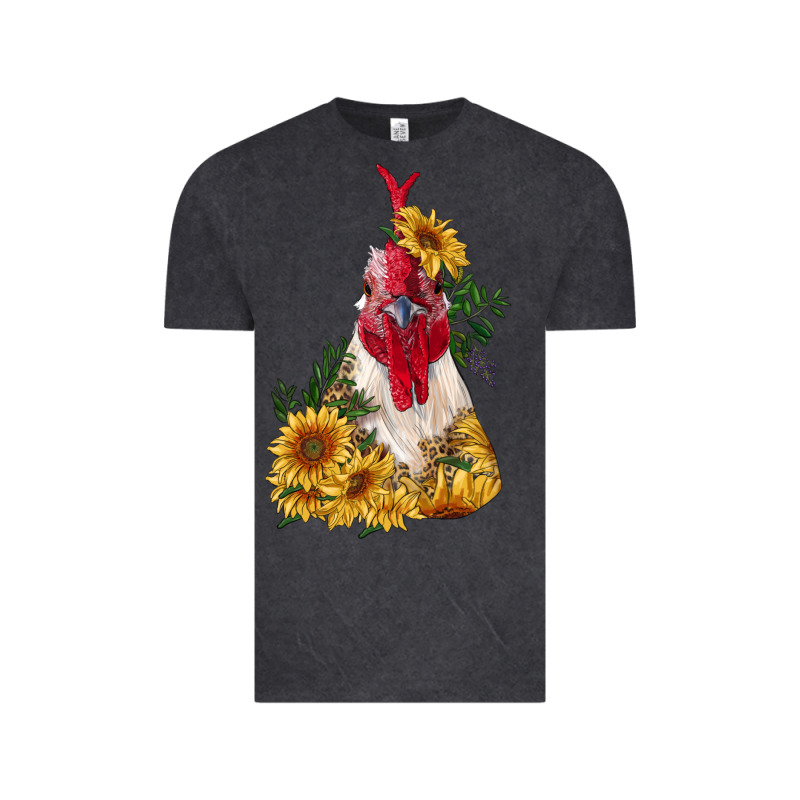 Sunflower Rooster With Leopard Vintage Tee by RanaPortraitStore | Teevron