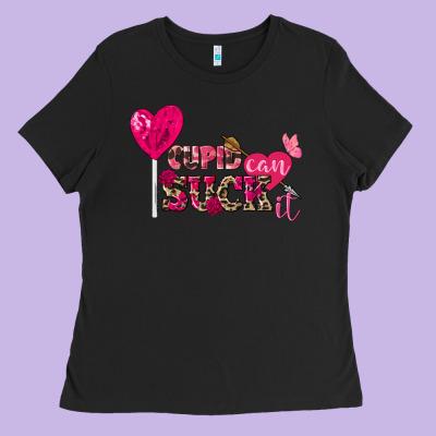 Cupid Can Suck It Valentine's Day Ladies Tee Designed By Fadigitalartstudio