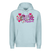 Blue Mist Valentine Medical Assistant Premium Hoodie - CowhideDigitalArt