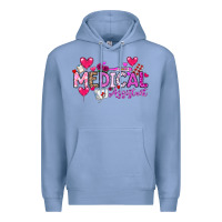Colony Blue Valentine Medical Assistant Premium Hoodie - CowhideDigitalArt
