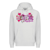 Dove Grey Valentine Medical Assistant Premium Hoodie - CowhideDigitalArt