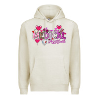Oatmeal Heather Valentine Medical Assistant Premium Hoodie - CowhideDigitalArt
