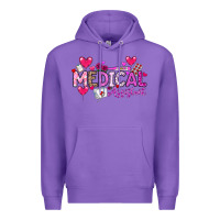Purple Valentine Medical Assistant Premium Hoodie - CowhideDigitalArt