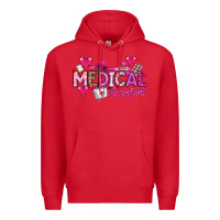 Red Valentine Medical Assistant Premium Hoodie - CowhideDigitalArt