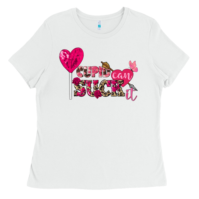 Cupid Can Suck It Valentine's Day Ladies Tee by FaDigitalArtStudio | Teevron