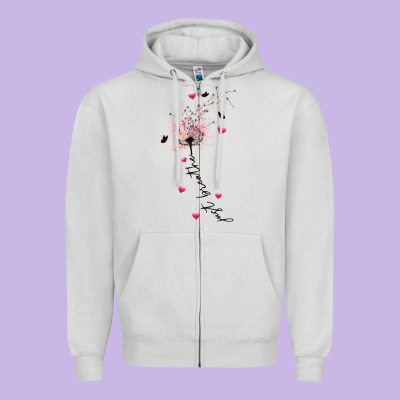 Just Breathe Zipper Hoodie Designed By Jahusdesignshop