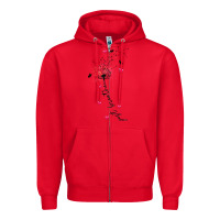 Red just breathe Zipper Hoodie - JahusDesignShop