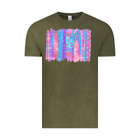 Vintage Olive Pink Easter Brushstrokes Vintage Tee - BundleAndBundleShop