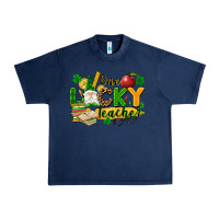 Navy one lucky teacher Urban Heavy Tee - FaDigitalArtStudio