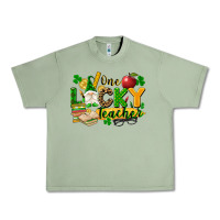 Oil Green one lucky teacher Urban Heavy Tee - FaDigitalArtStudio