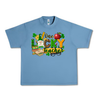 Pebble Blue one lucky teacher Urban Heavy Tee - FaDigitalArtStudio