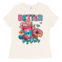 Bone better together donut and coffee valentines day Ladies Tee - OliviaCreatesArt