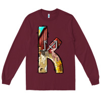 Burgundy farm life alphabet lowercase letters k Long Sleeve Tee - BundleAndBundleShop