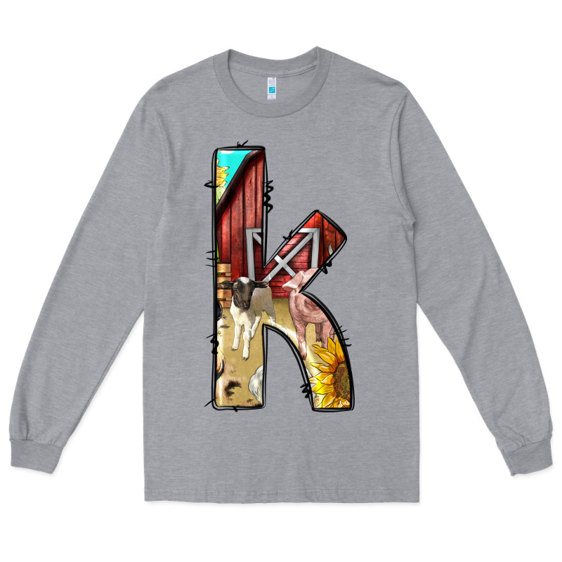 Farm Life Alphabet Lowercase Letters K Long Sleeve Tee by BundleAndBundleShop | Teevron