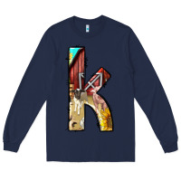 Navy farm life alphabet lowercase letters k Long Sleeve Tee - BundleAndBundleShop