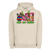 Pigment French Oak But first cafecito y chismecito Urban Hoodie - RanaPortraitStore